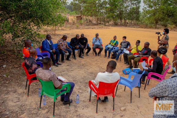 MIIF team meets with members of a community in Western Region